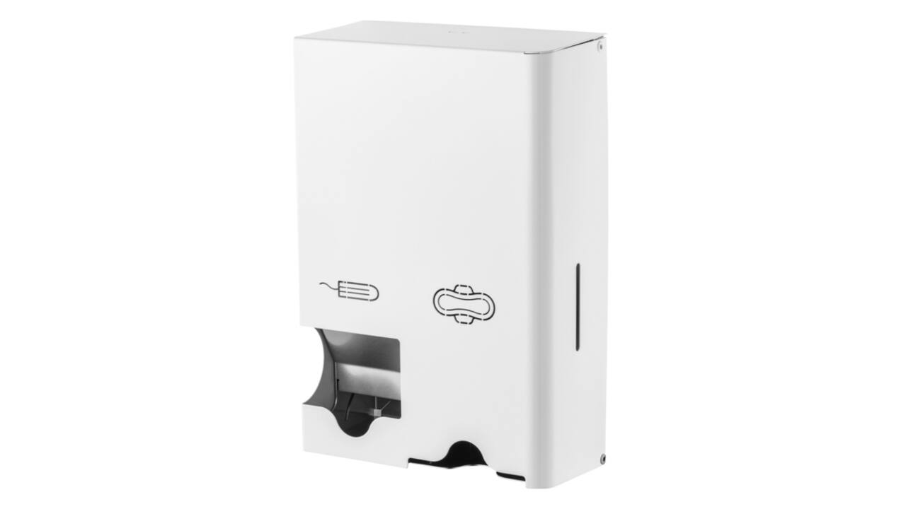 Dameshygiënedispenser MediQo-line klein RVS wit