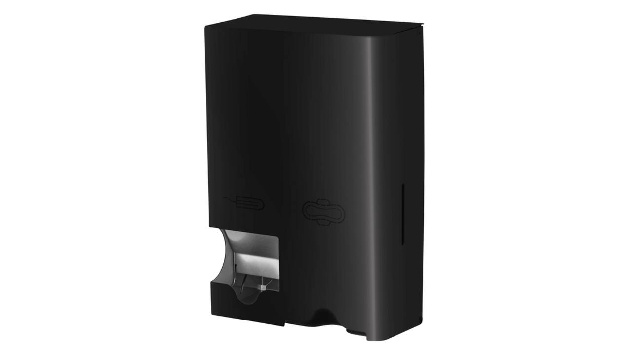 Dameshygiënedispenser MediQo-line klein RVS zwart