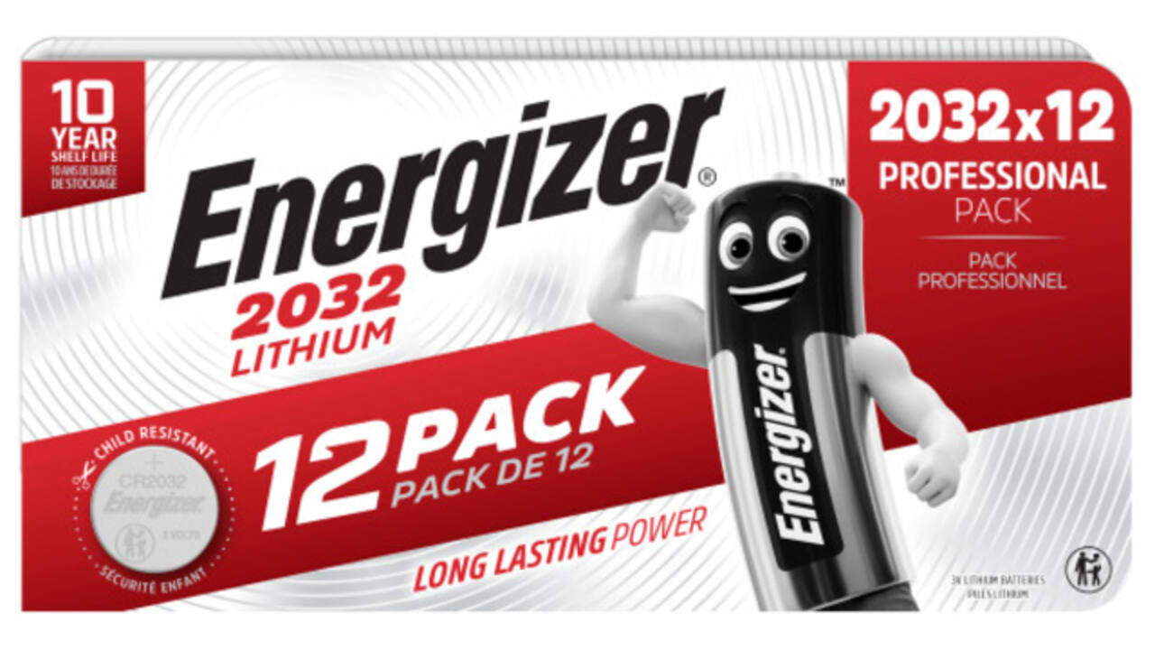 Batterij Energizer knoopcel 12x CR2032 lithium