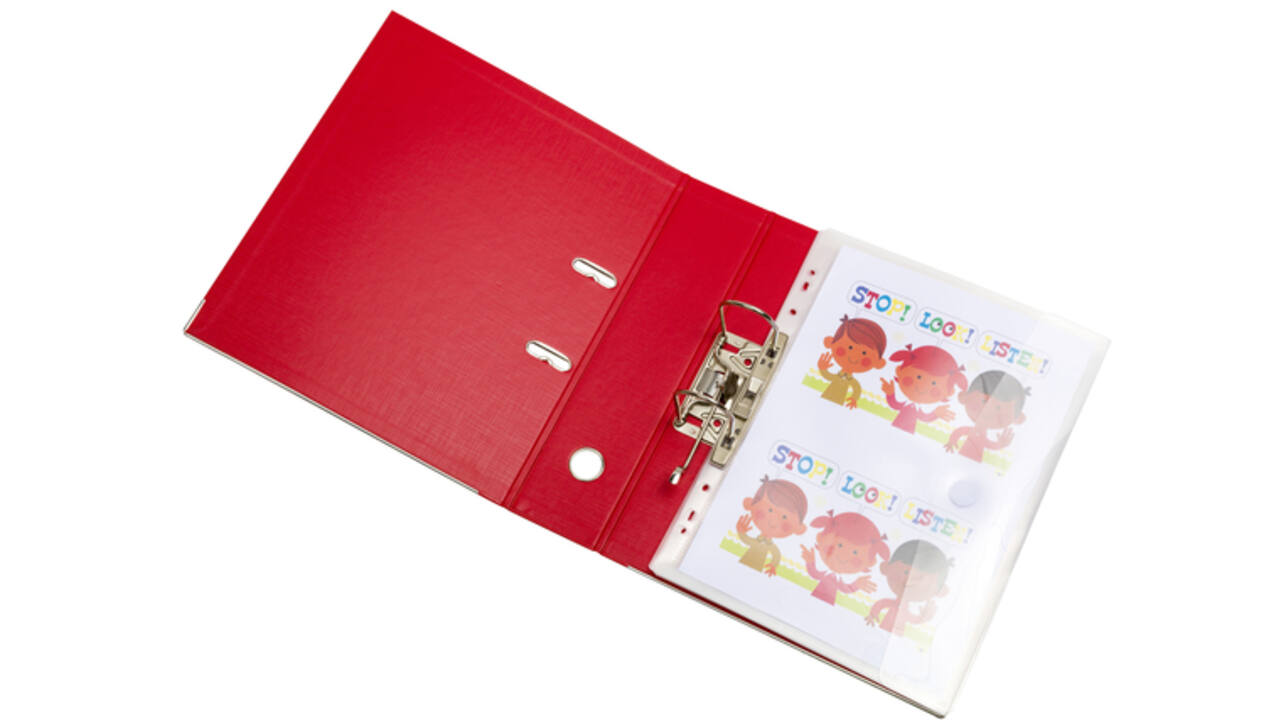 Enveloptas Djois Color Collection A4 horizontaal geperforeerd transp