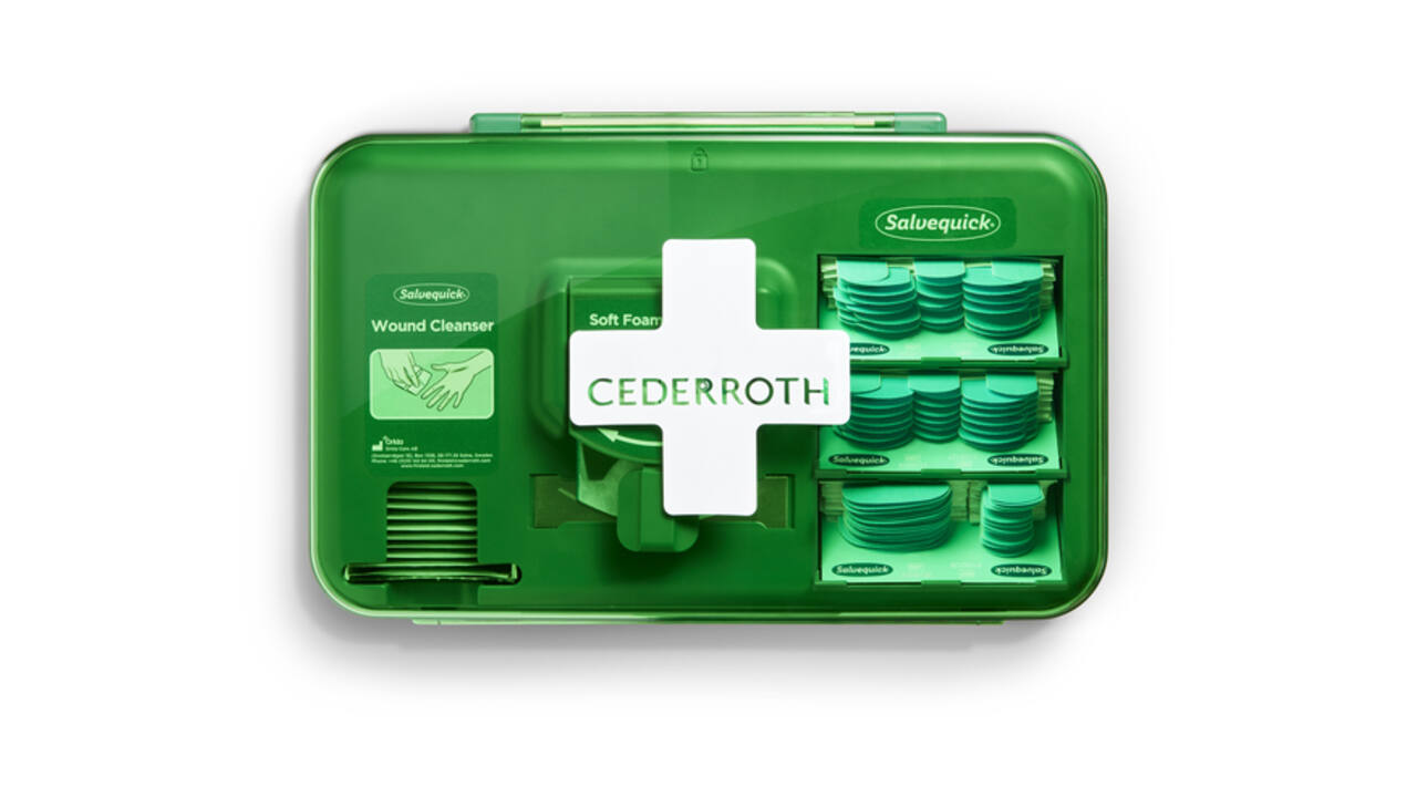 Wond dispenser Cederroth - Salvequick blauw