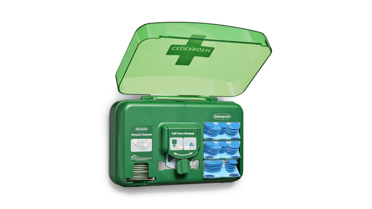 Wond dispenser Cederroth - Salvequick blauw
