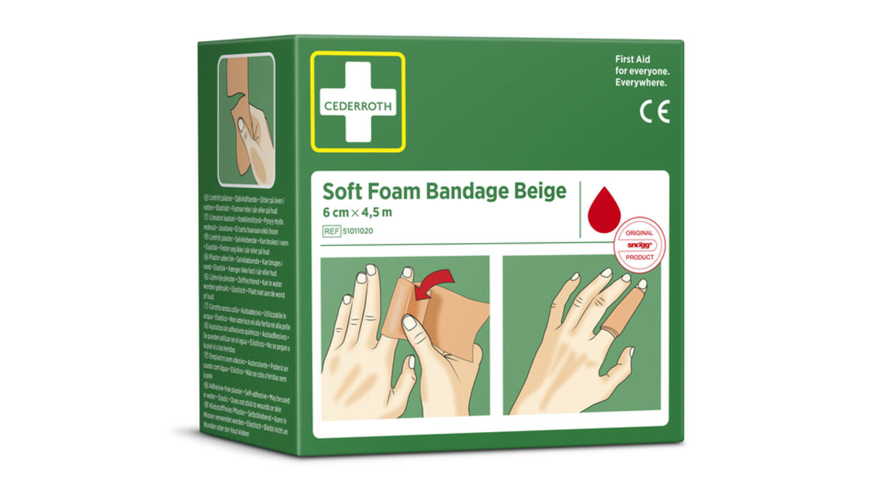 Bandage Cederroth Soft Foam 6cmx4,5m beige