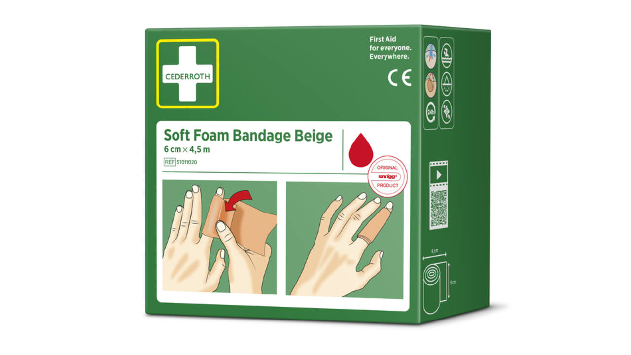 Bandage Cederroth Soft Foam 6cmx4,5m beige