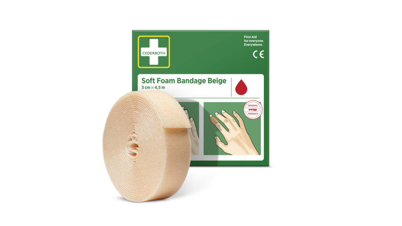 Bandage Cederroth Soft Foam 3cmx4,5m beige