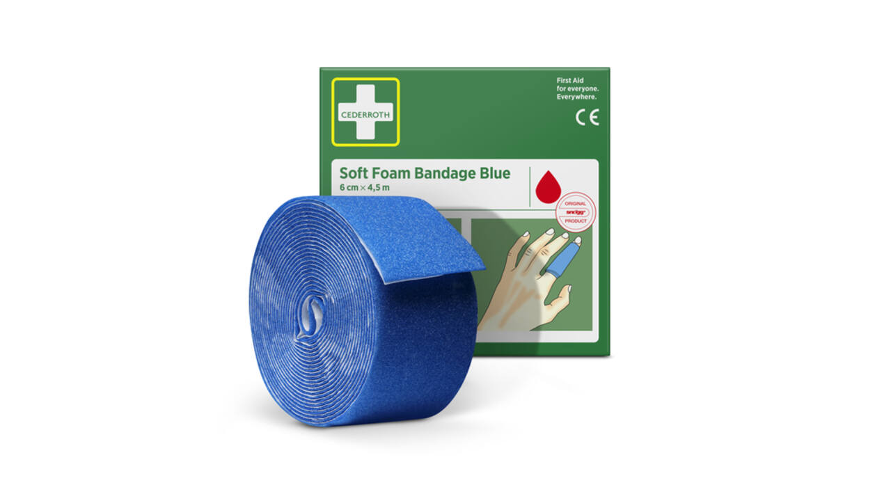 Bandage Cederroth Soft Foam 6cmx4,5m blauw