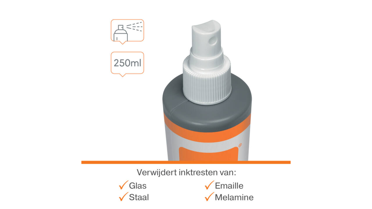 Whiteboardreinigingsspray Nobo waterbasis 250ml