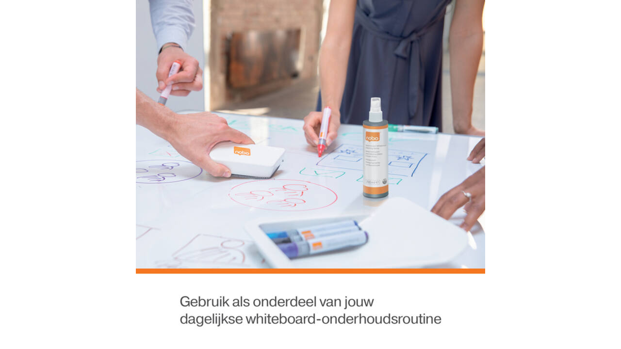 Whiteboardreinigingsspray Nobo waterbasis 250ml