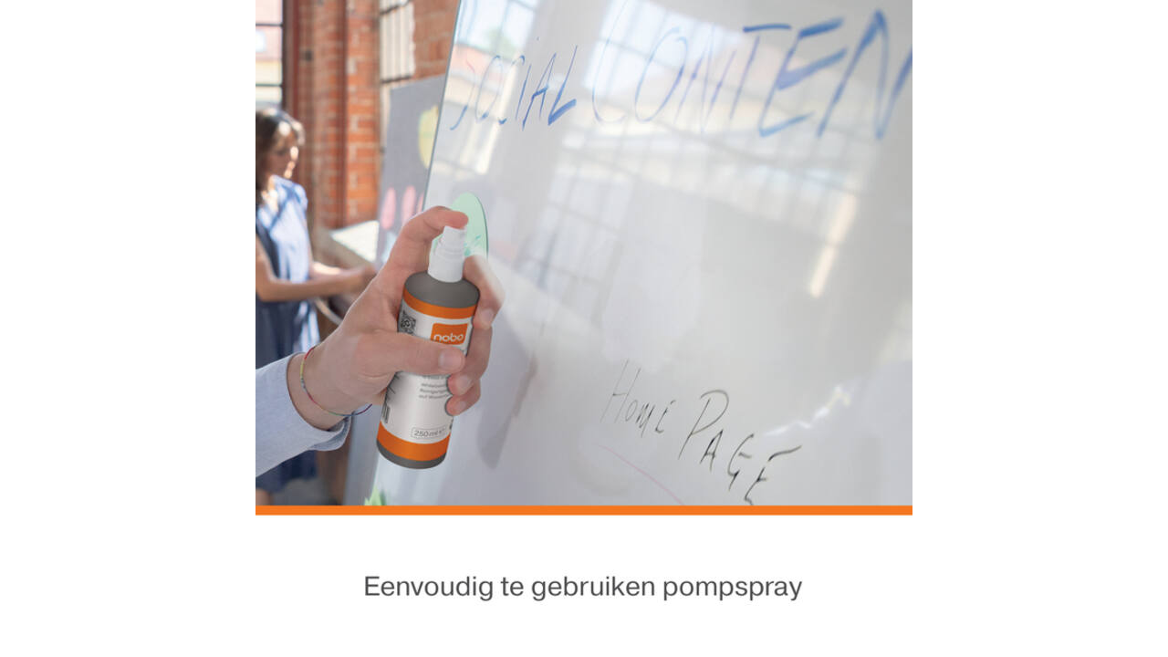 Whiteboardreinigingsspray Nobo waterbasis 250ml