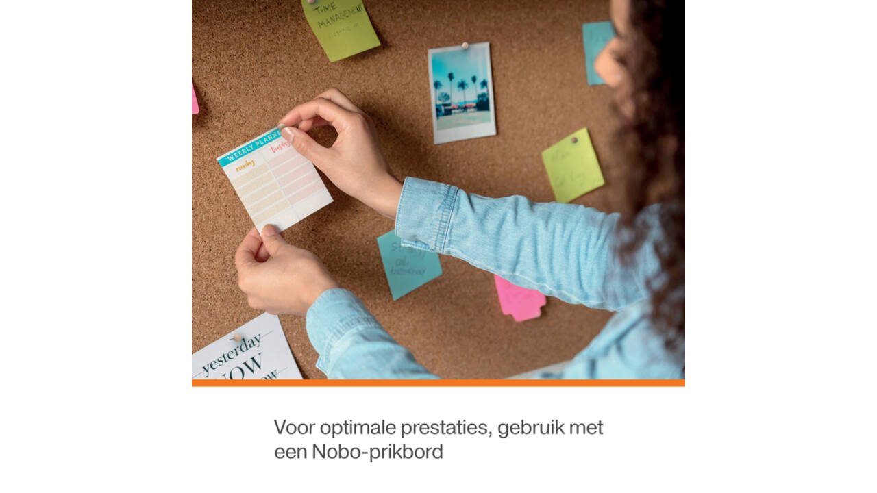 Punaises Nobo hout voor memobord 40 stuks