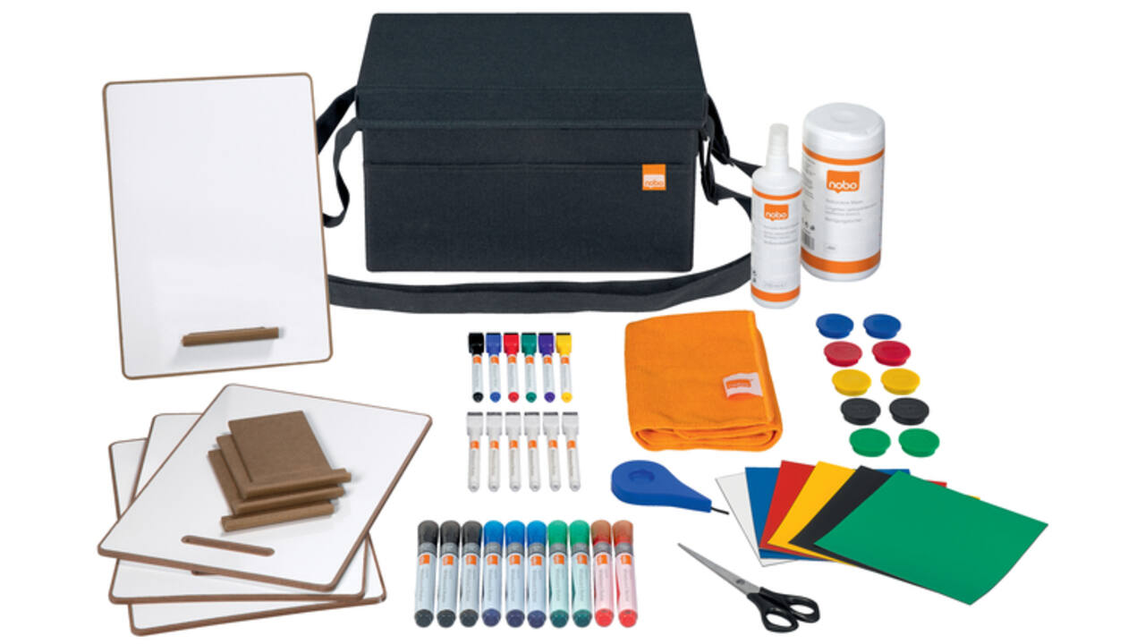 Whiteboard accessoire kit Nobo in draagtas