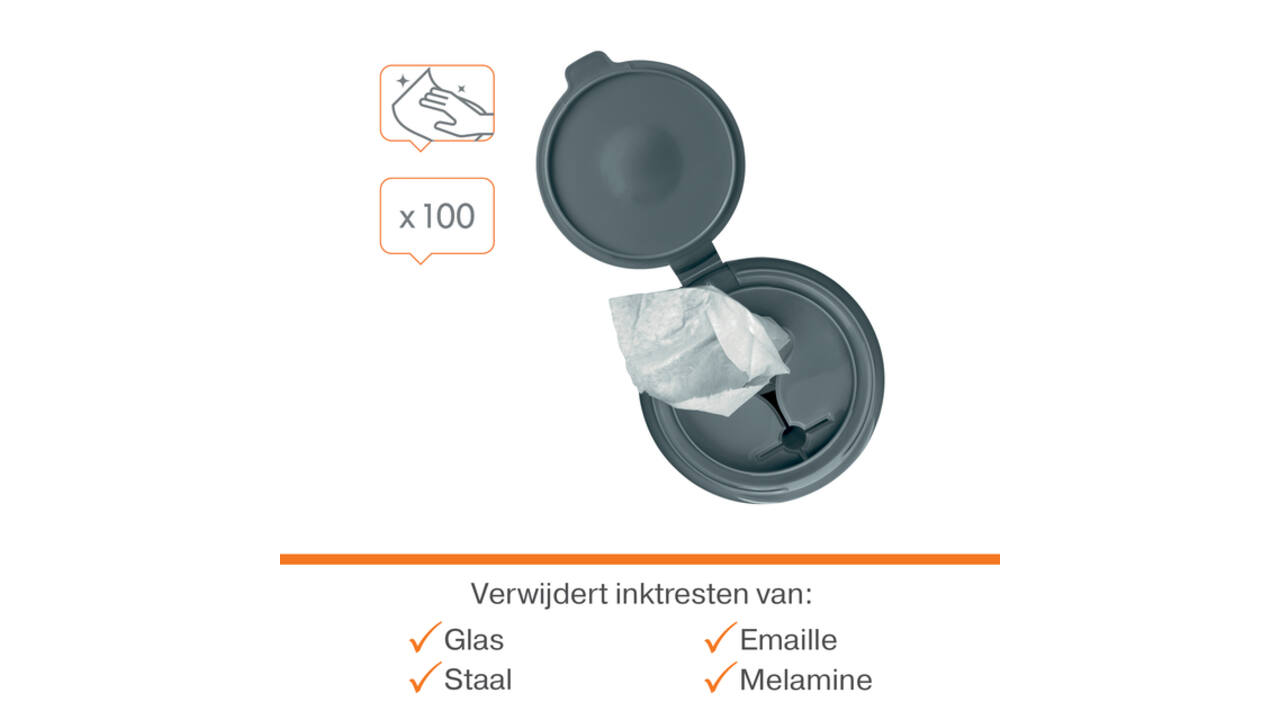 Whiteboardreinigingsdoekjes Nobo plasticvrij 100 stuks