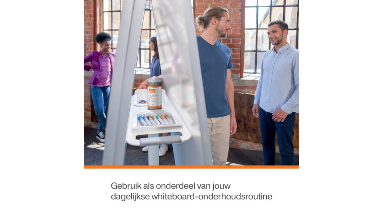 Whiteboardreinigingsdoekjes Nobo plasticvrij 100 stuks