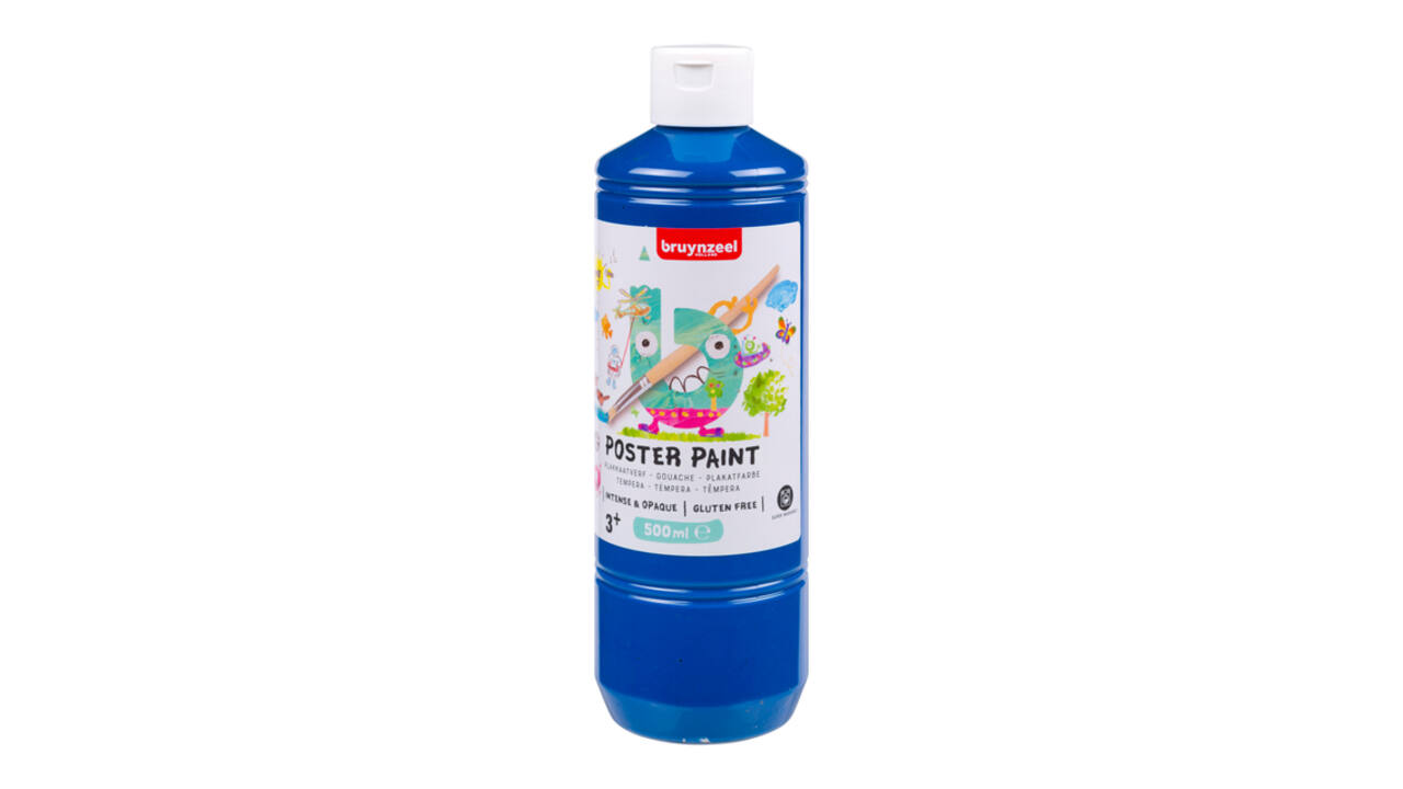 Plakkaatverf Bruynzeel diepblauw fles à 500ml