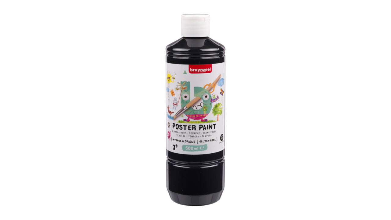 Plakkaatverf Bruynzeel zwart fles à 500ml