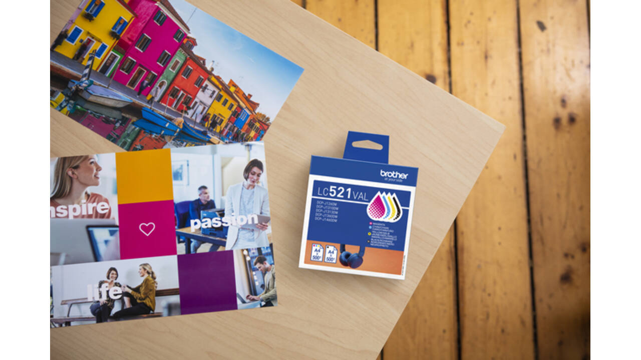 Inktcartridge Brother LC-521 zwart + 3 kleuren
