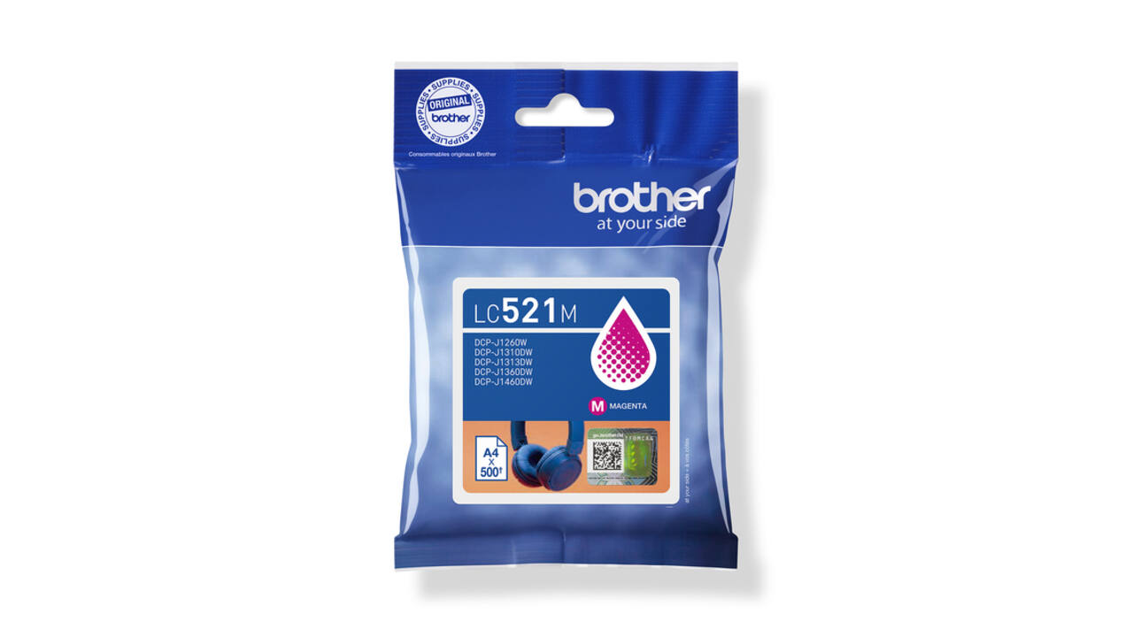 Inktcartridge Brother LC-521M rood