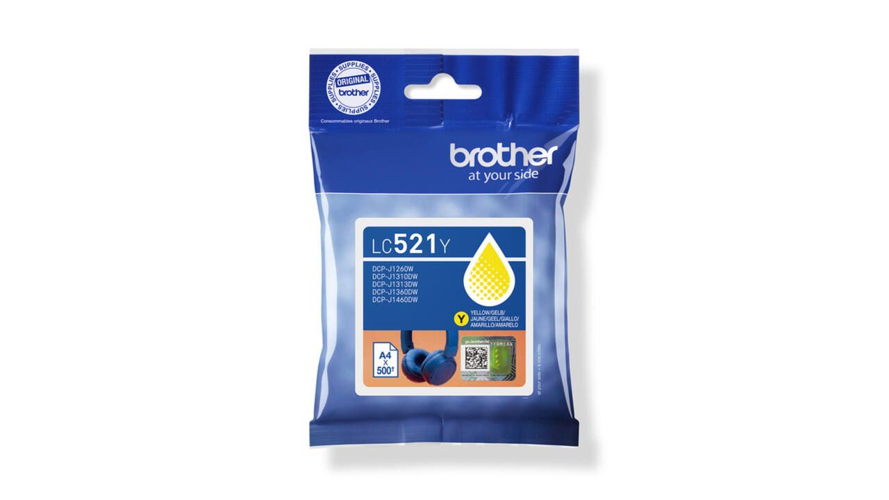 Inktcartridge Brother LC-521Y geel