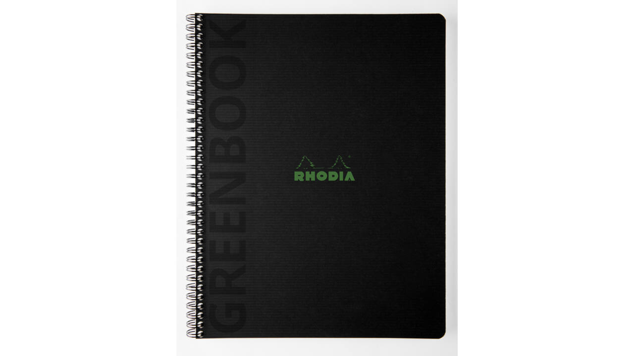 Notitieboek Rhodia Greenbook recycled A4+ lijn 160 pagina's 90gr sc