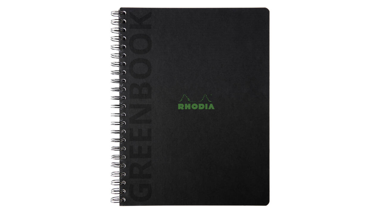 Notitieboek Rhodia Greenbook recycled A4+ lijn 160 pagina's 90gr hc
