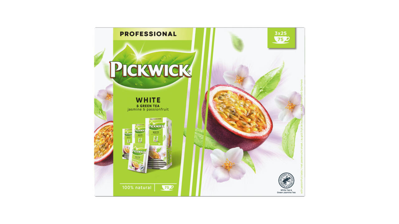 Thee Pickwick white & green jasmin & passionfruit 25x1.5gr
