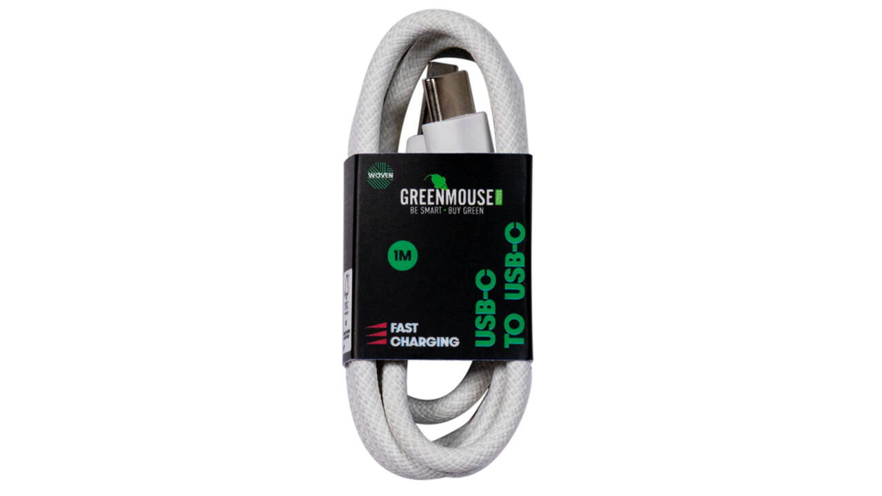 Kabel Green Mouse USB-C to USB-C data Woven 1m
