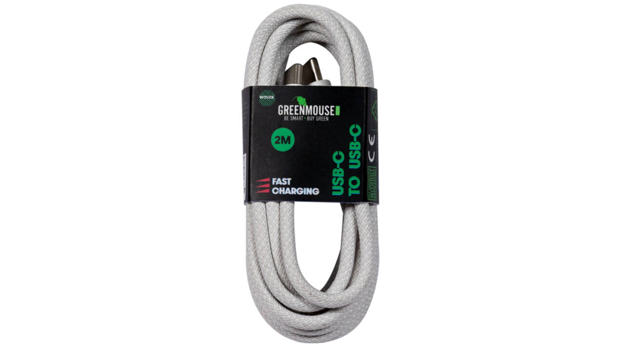 Kabel Green Mouse USB-C to USB-C data Woven 2m