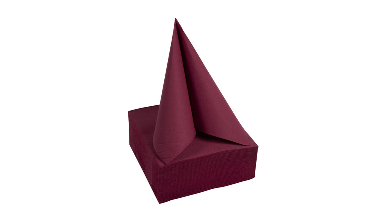 Servet Pronappe 1/4 vouw 2-laags 380x380mm 40 vel bordeauxrood