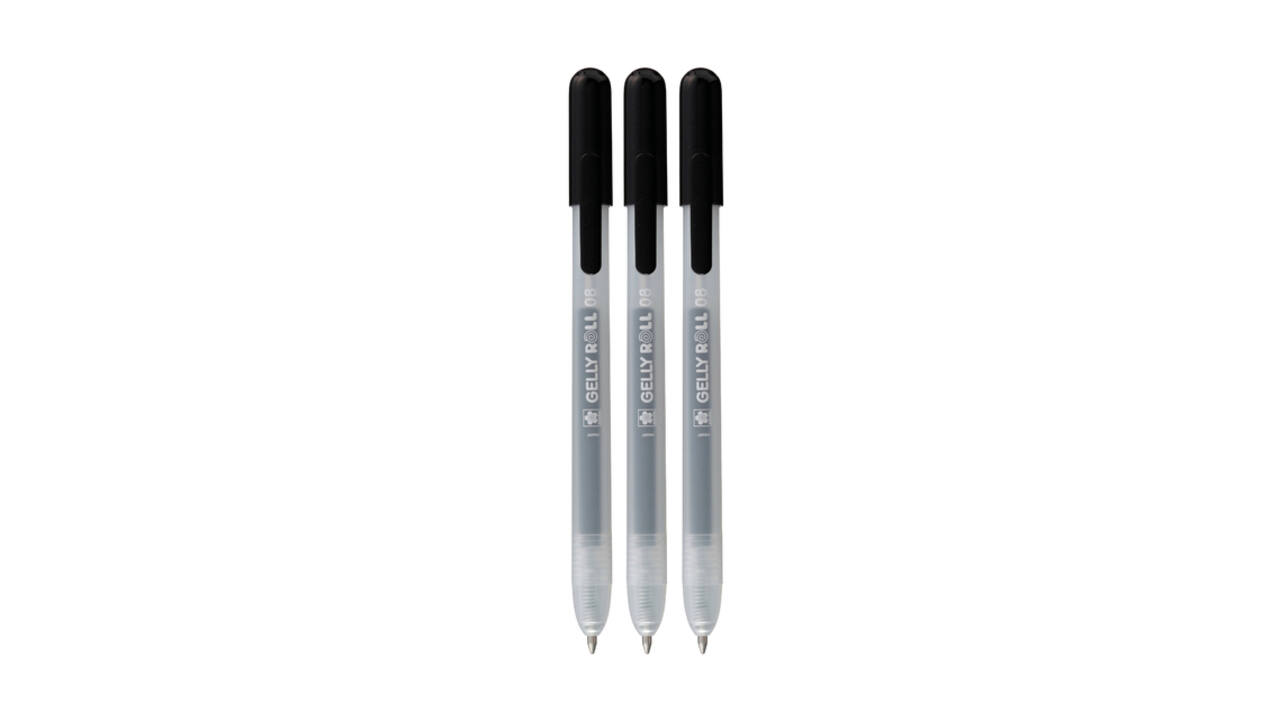 Gelschrijver Sakura Gelly Roll Classic 08 klikfunctie zwart 3 stuks
