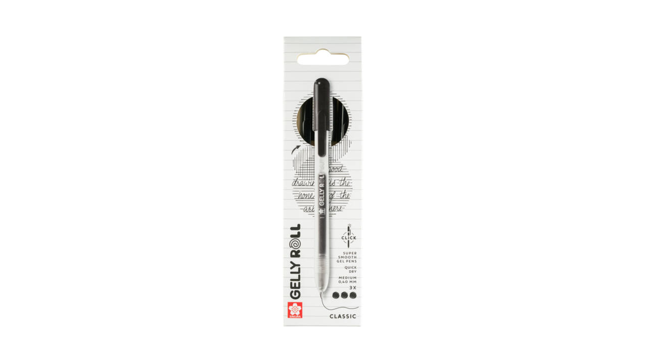 Gelschrijver Sakura Gelly Roll Classic 08 klikfunctie zwart 3 stuks