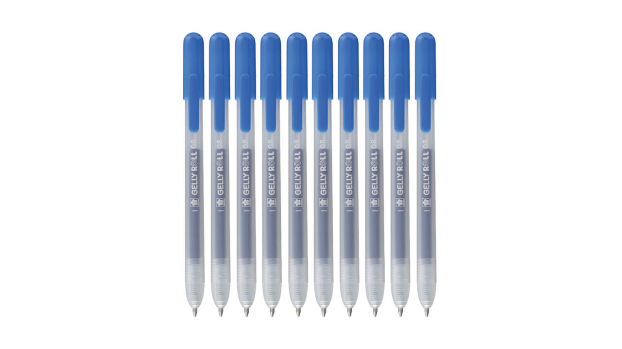 Gelschrijver Sakura Gelly Roll Classic 08 klikfunctie blauw 10 stuks