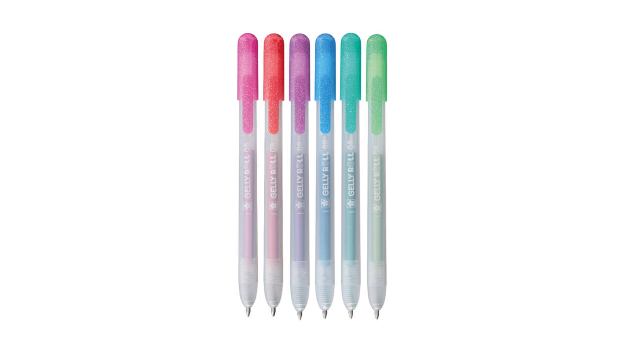 Gelschrijver Sakura Gelly Roll Metallic 08 klikfunctie set à 6 kleuren