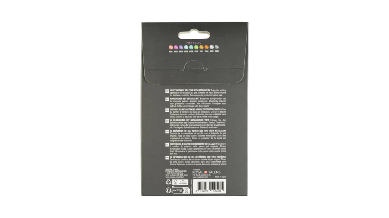 Gelschrijver Sakura Gelly Roll Metallic 08 klikfunctie assorti 10st
