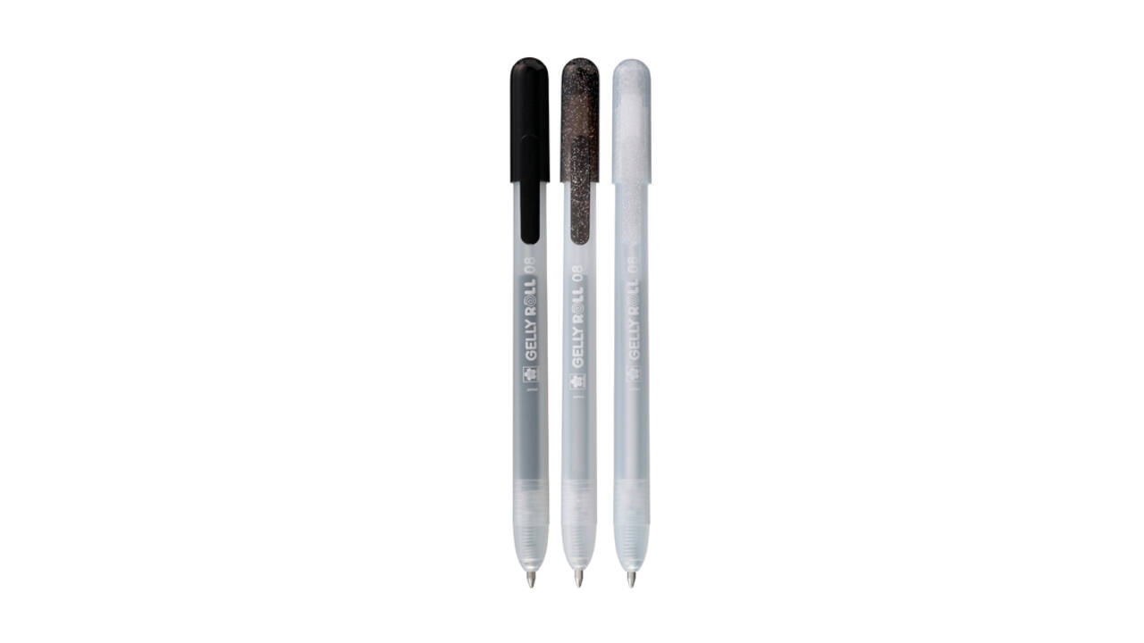 Gelschrijver Sakura Gelly Roll Special 08 klikfunctie set à 3 zilver