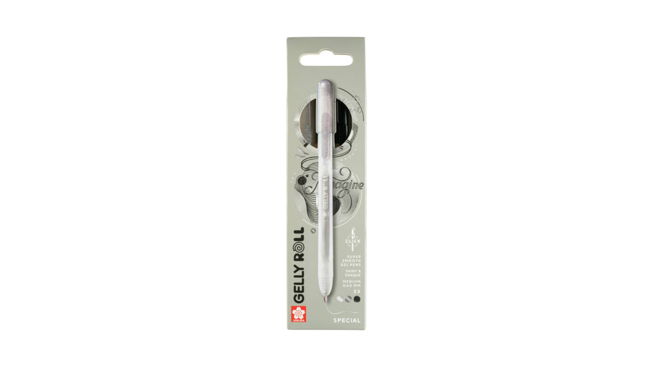 Gelschrijver Sakura Gelly Roll Special 08 klikfunctie set à 3 zilver