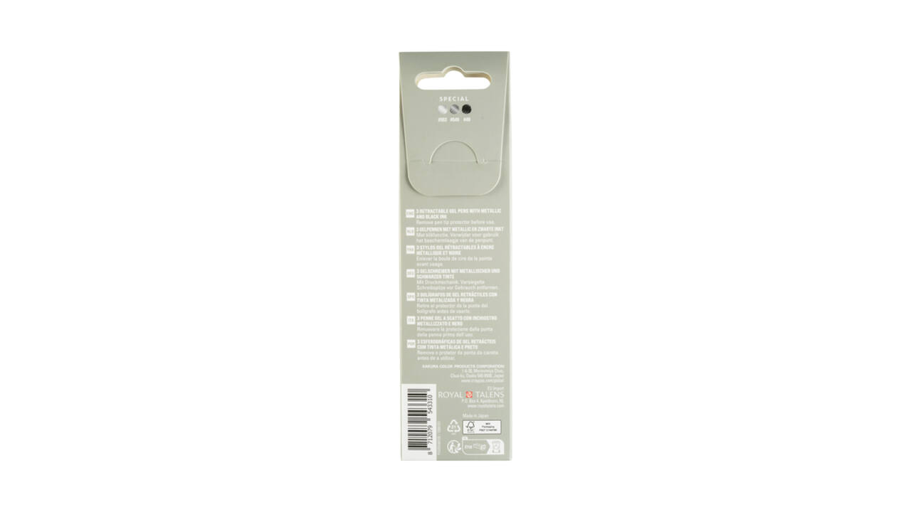 Gelschrijver Sakura Gelly Roll Special 08 klikfunctie set à 3 zilver