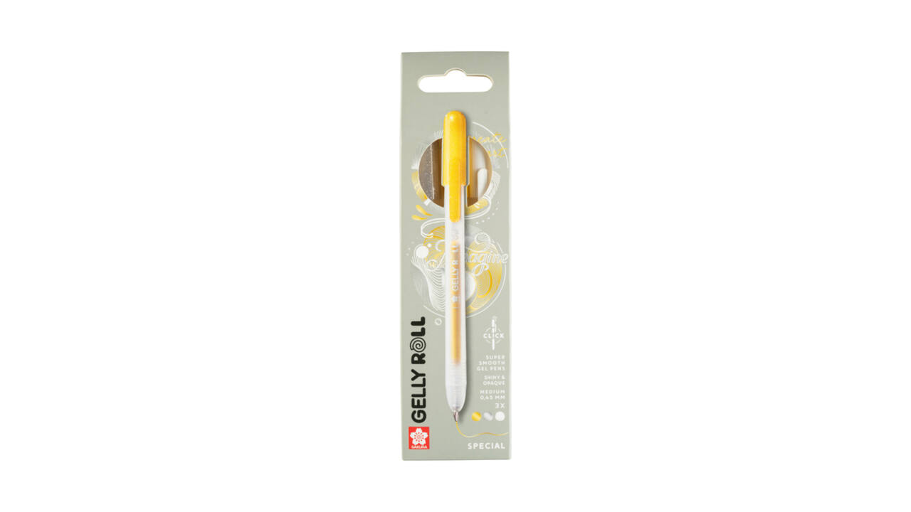 Gelschrijver Sakura Gelly Roll Special 08 klikfunctie set à 3 goud