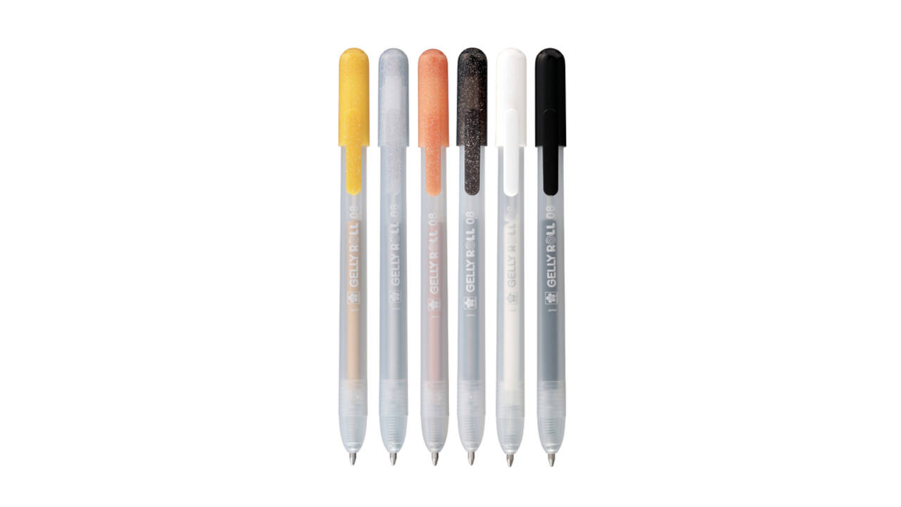 Gelschrijver Sakura Gelly Roll Special 08 klikfunctie set à 6 kleuren