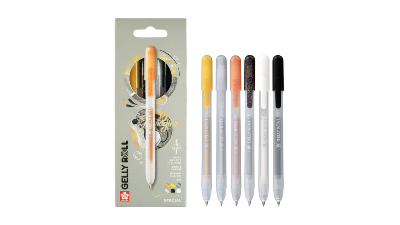 Gelschrijver Sakura Gelly Roll Special 08 klikfunctie set à 6 kleuren