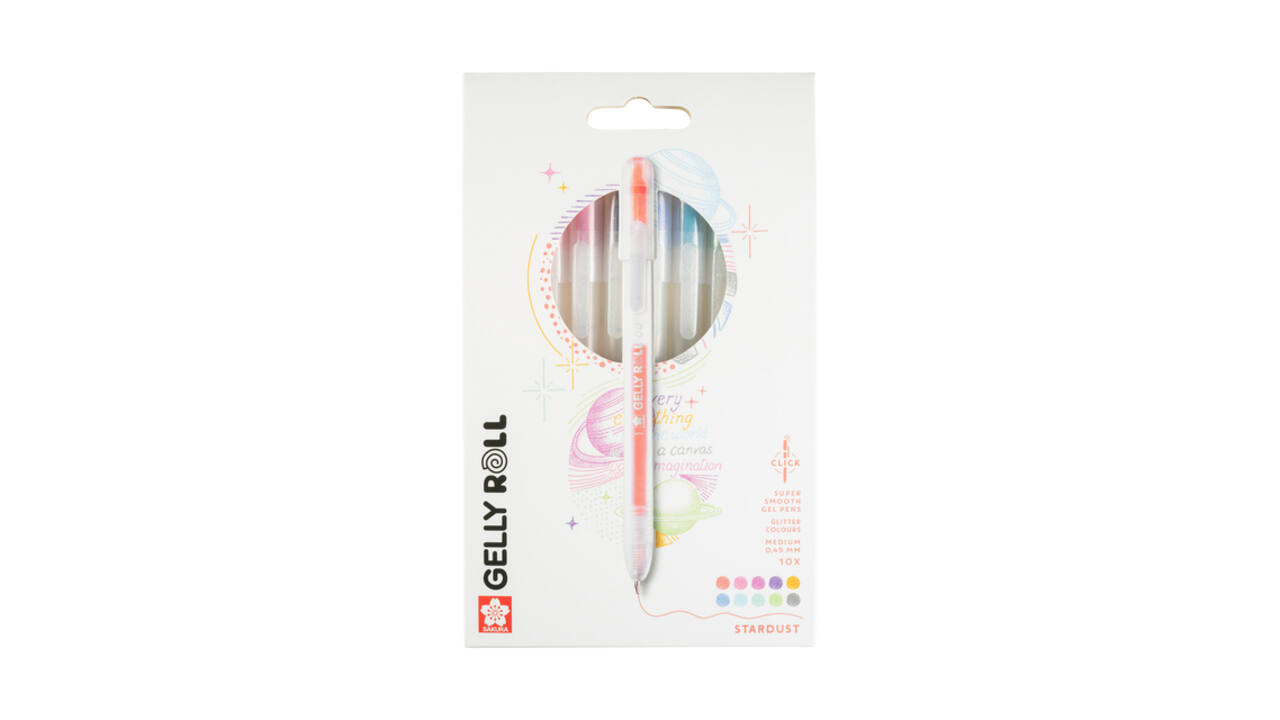 Gelschrijver Sakura Gelly Roll Stardust 08 klikfunctie assorti 10st