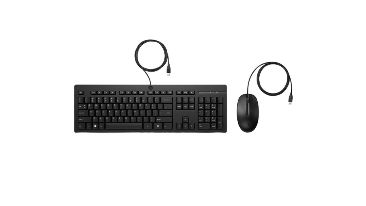 Toetsenbord + muis HP 225 bedraad QWERTY