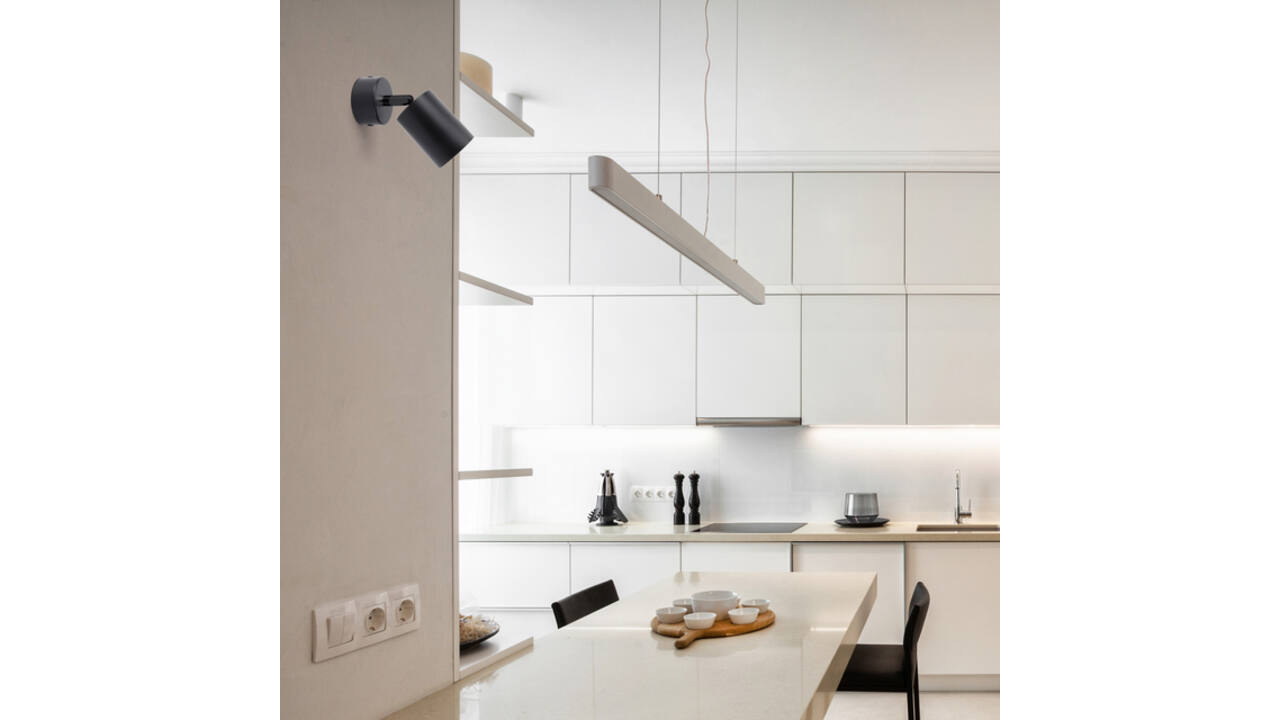 Plafondspot Integral Siena 1 spot IP20 GU10 zwart