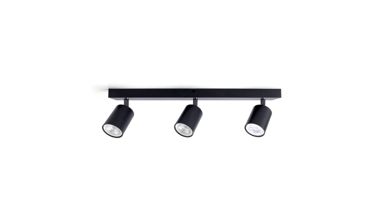 Plafondspot Integral Siena 3 spot IP20 GU10 zwart