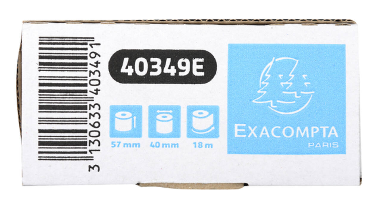 Telrol Exacompta 57mmx18m kern Ø12mm thermisch