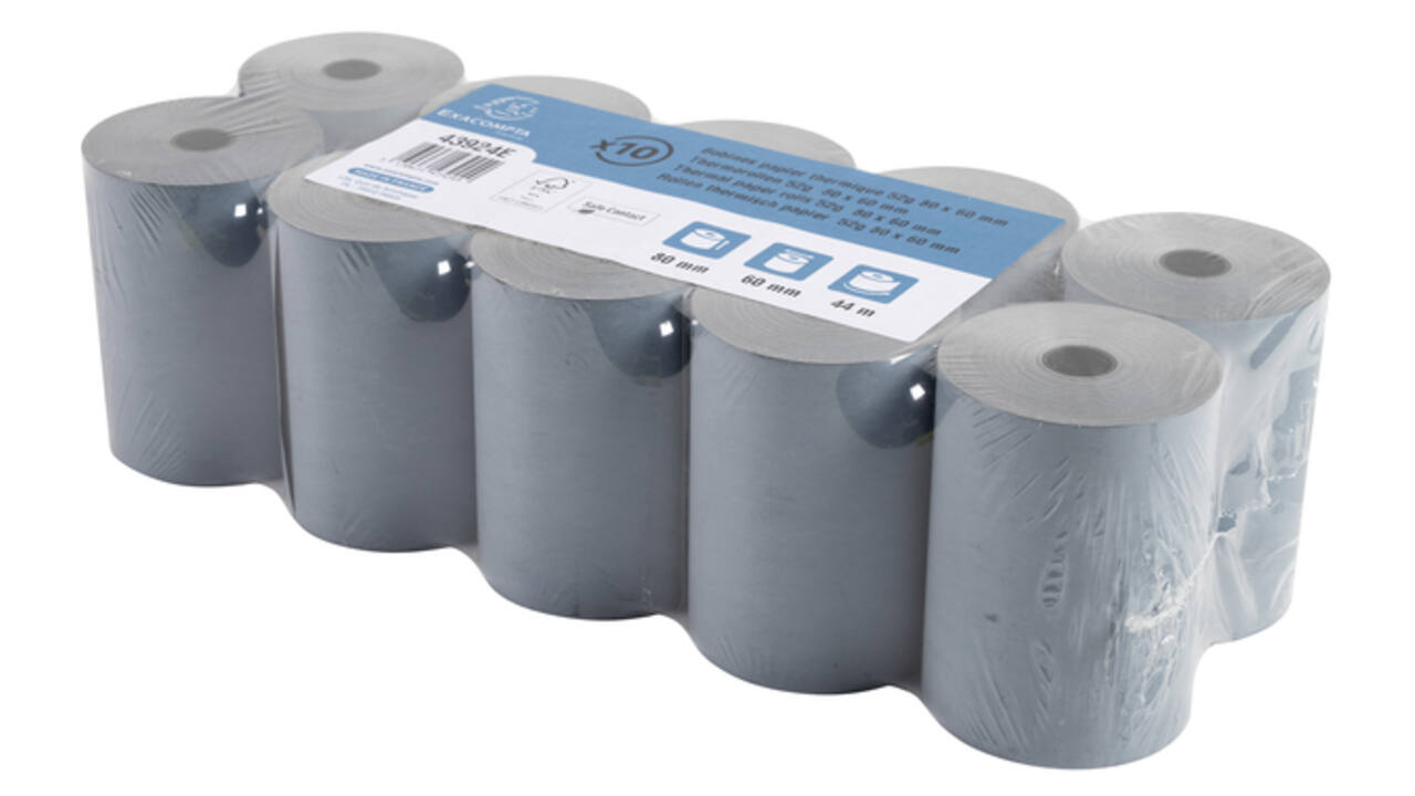 Telrol Exacompta 80mmx44m kern Ø12mm SafeContact thermisch