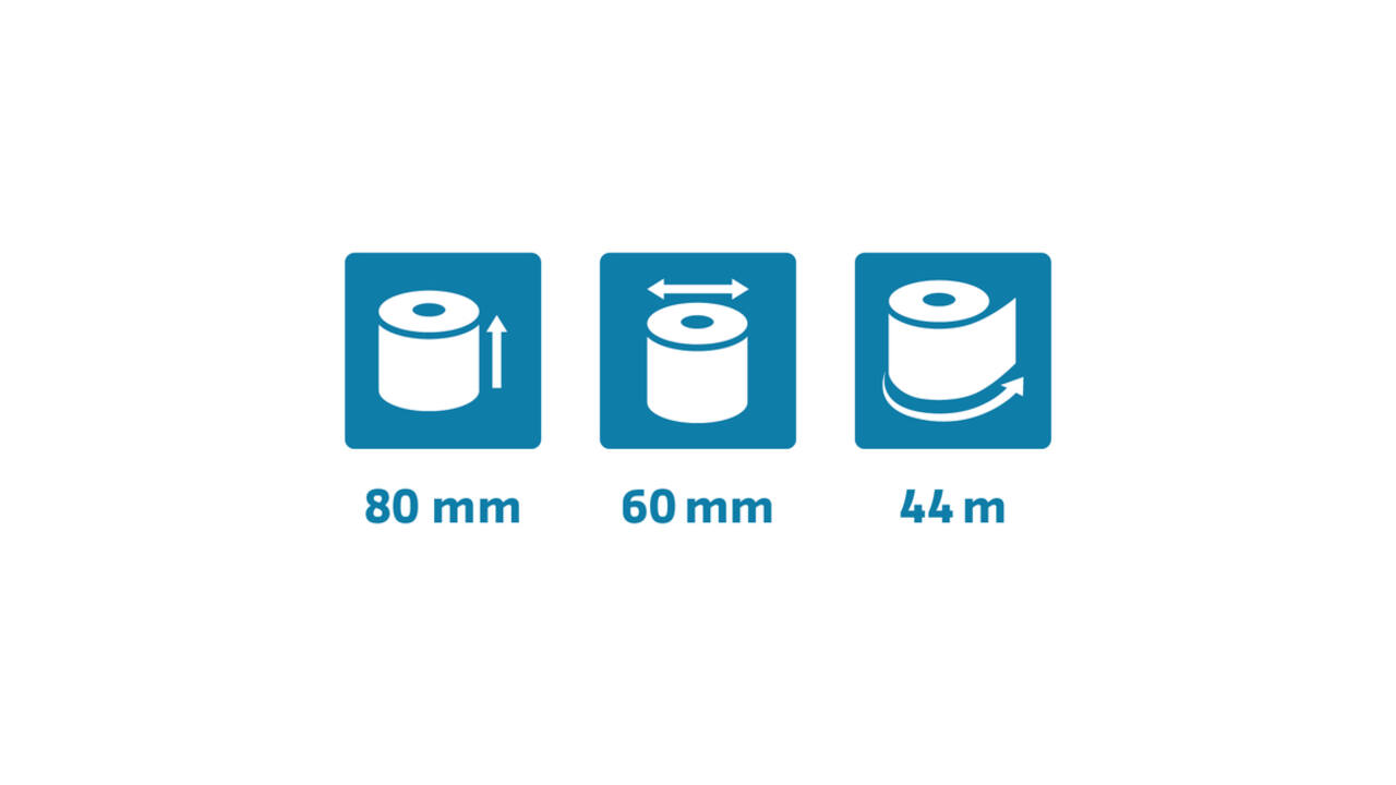 Telrol Exacompta 80mmx44m kern Ø12mm SafeContact thermisch