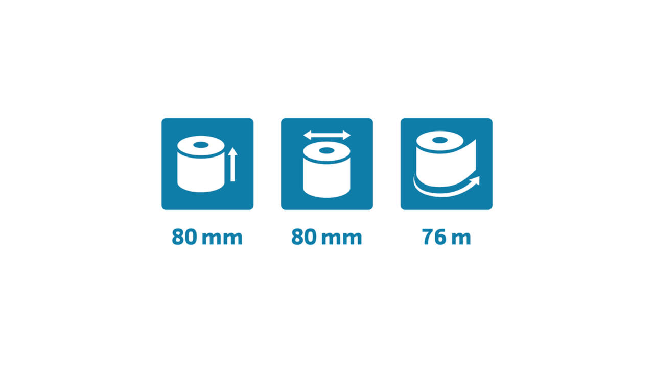 Telrol Exacompta 80mmx76m kern Ø12mm SafeContact thermisch
