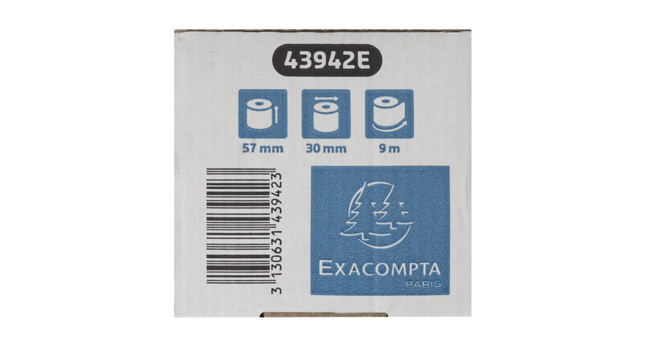 Telrol Exacompta 57mmx9m kern Ø12mm SafeContact thermisch