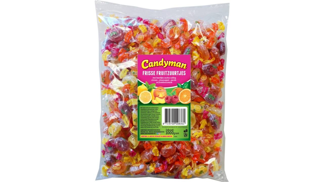 Zuurtjes Candyman frisse fruit zak 1 kilogram