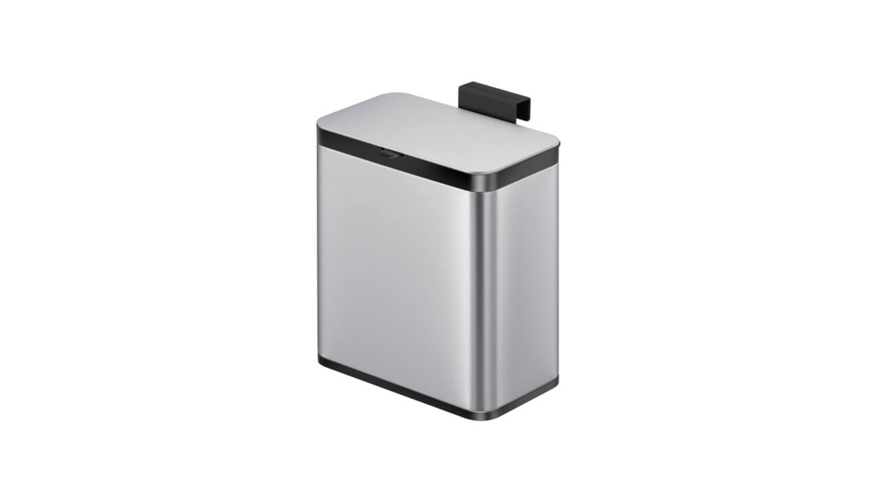 Afvalbak EKO Puro klein 7 liter zilver